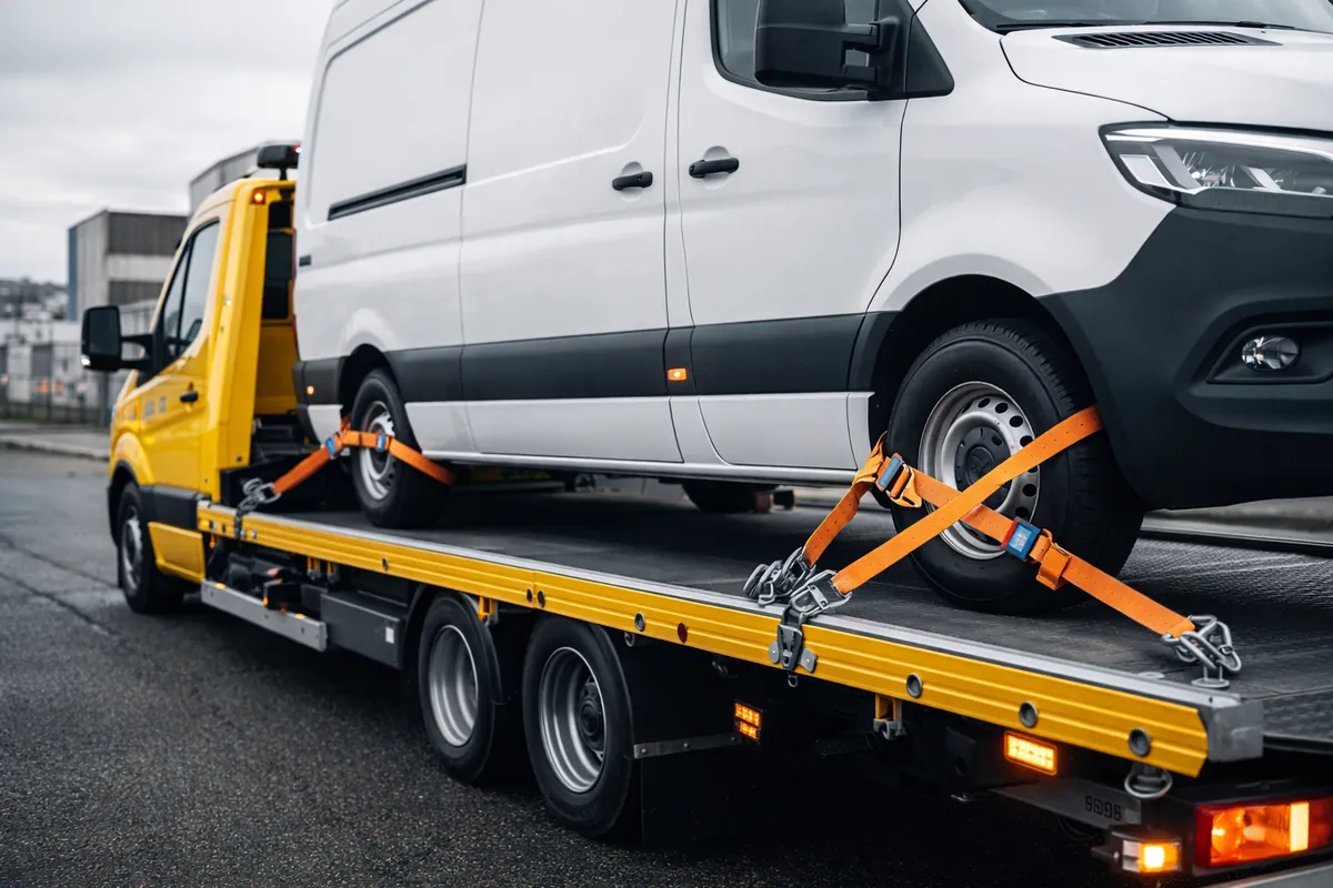 Transport et remorquage de fourgon sur plateau en Île-de-France